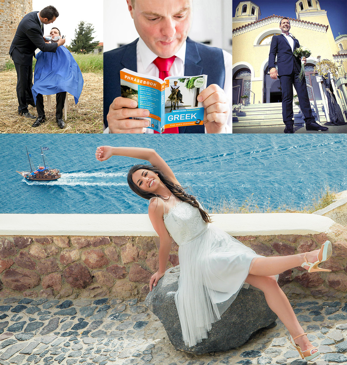 Several Greek wedding traditions