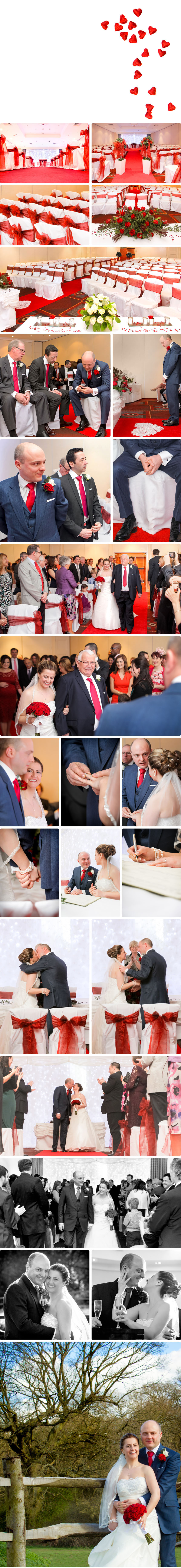 Ceremony, decoration and snapshots - Wedding at Waltham Abbey Marriott Hotel 03