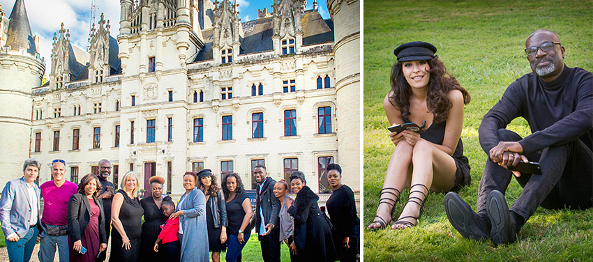 Contributors group at Chateau de Challain