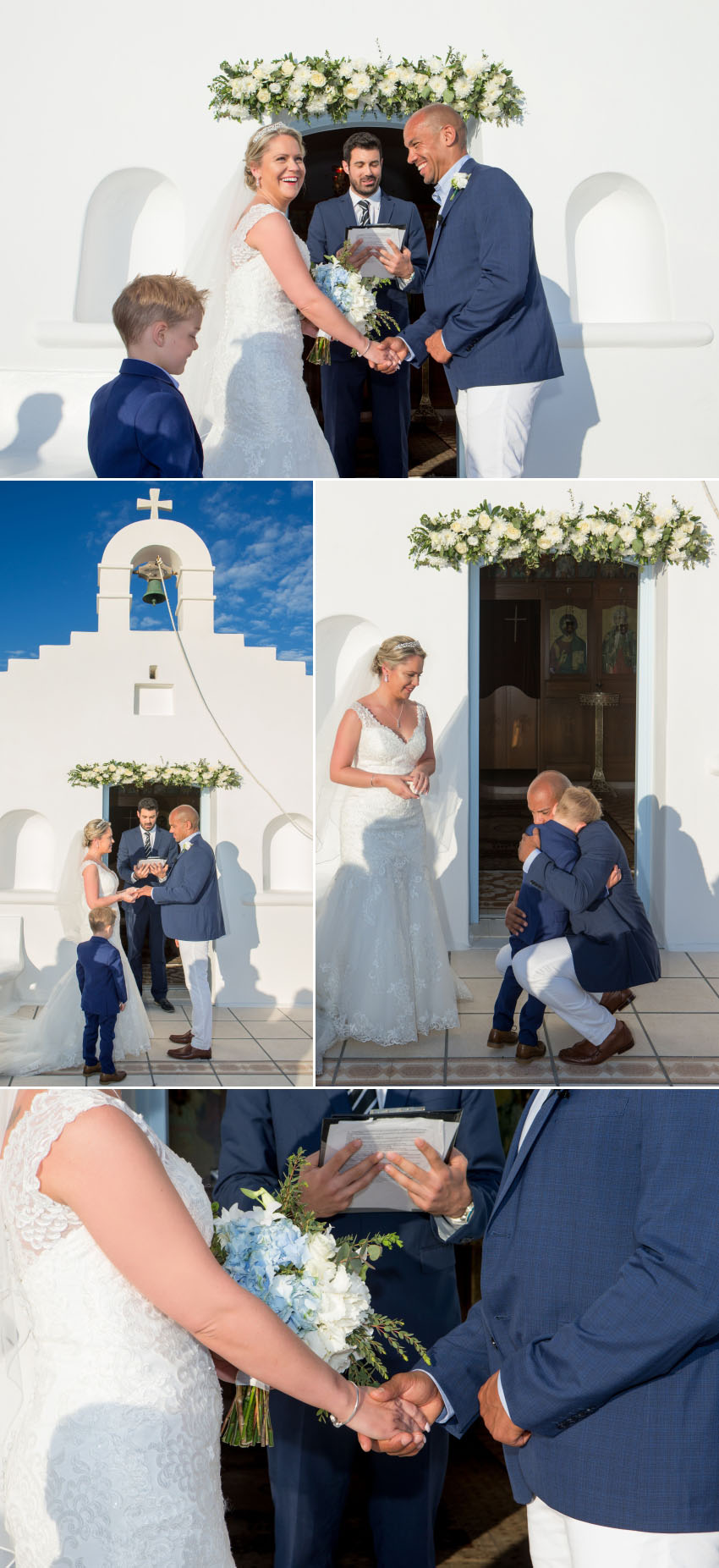 Ceremony photograph from a wedding photography in Mykonos