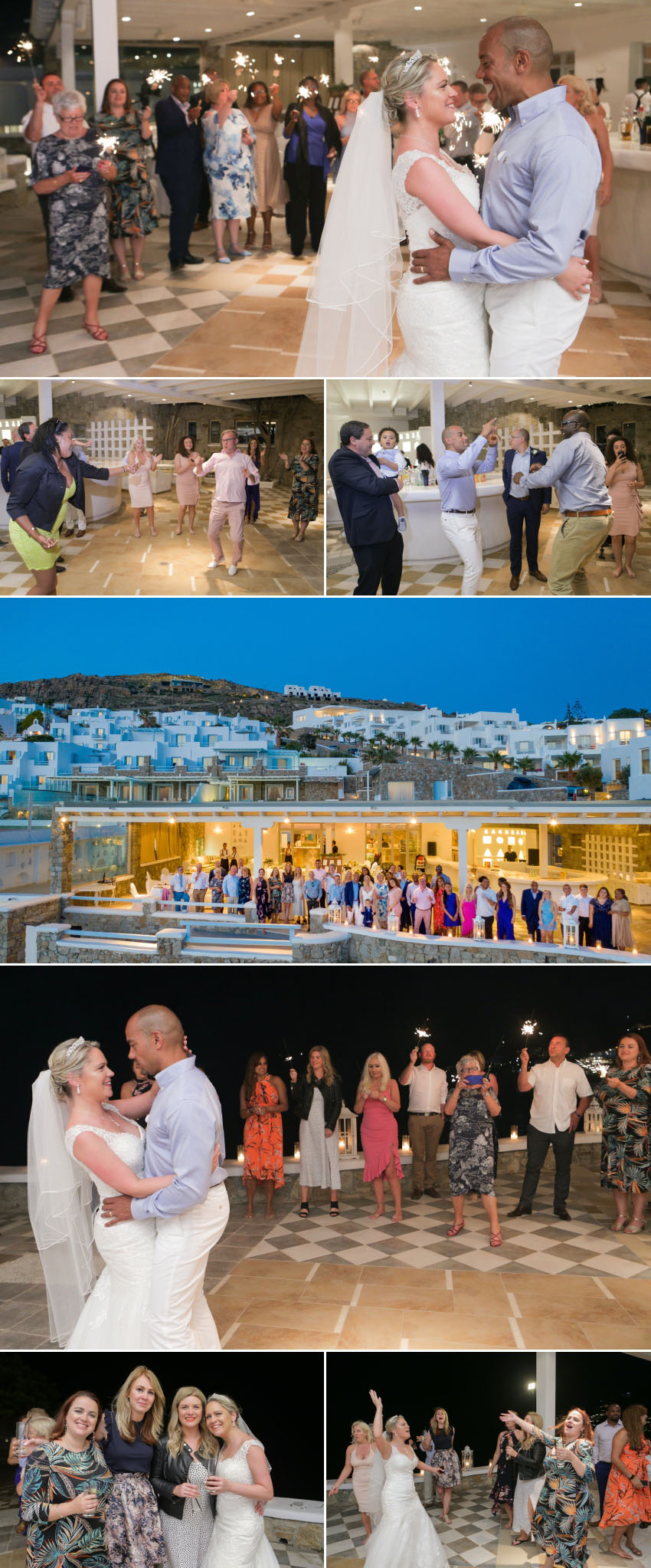 A Mykonos wedding photography of the reception