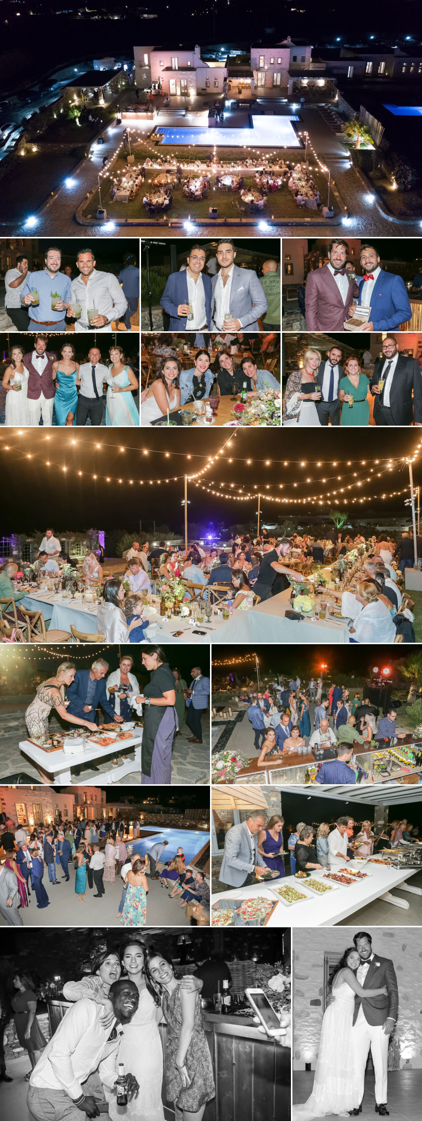 Wedding reception in Paros