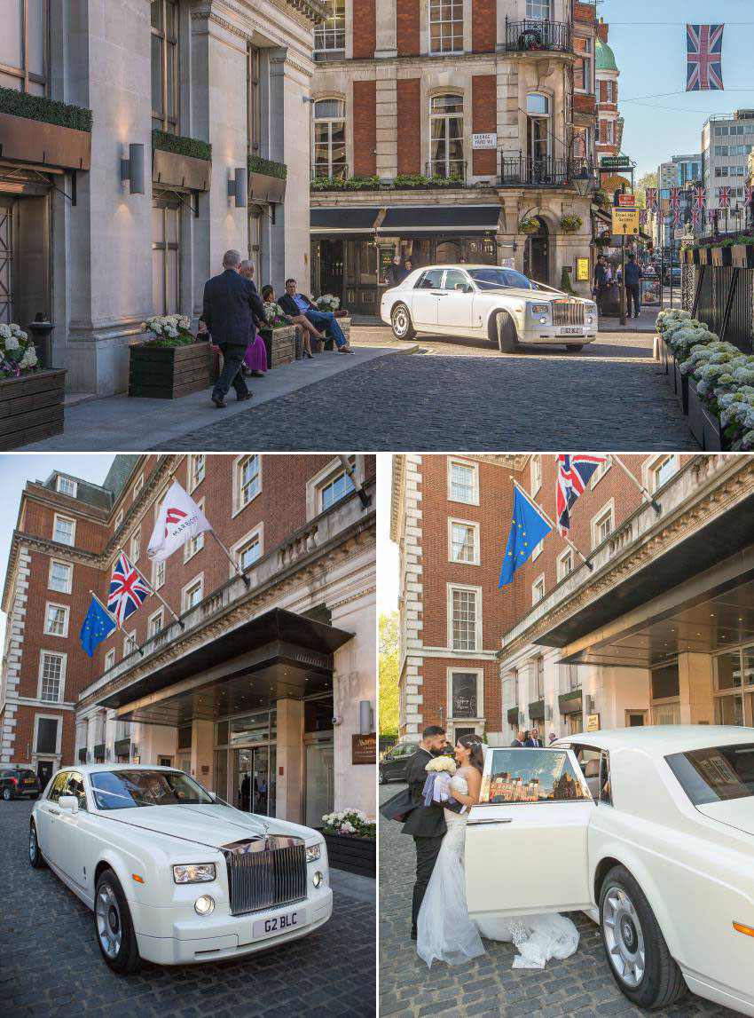 A wedding entrance at Marriott Grosvenor Square London